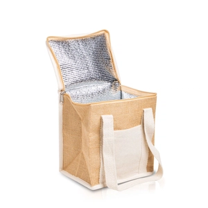 Sac isotherme en jute - Glacière en matière naturelle personnalisable