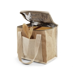 Sac Lunch bag NATURLUNCH, 100% en jute et coton recyclé personnalisable