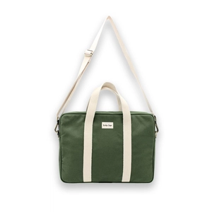 Sac ordinateur 15 pouces en coton bio certifié GOTS - fabriqué par une ONG personnalisable