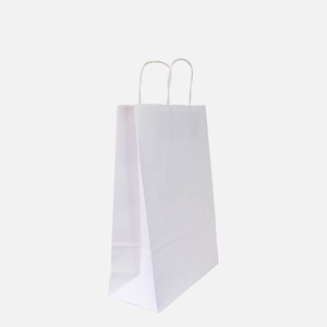 Sac papier kraft 100gr lisse avec anses torsadées personnalisable