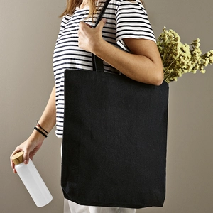 Sac shopping en coton recyclé et RPET - Totebag 220g/m2 avec soufflet personnalisable