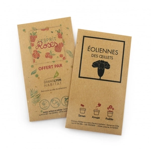 Sachet de graines kraft 70x125 mm Made in France personnalisable