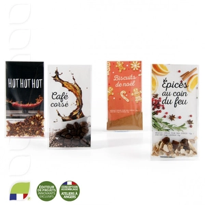 Sachet transparent avec message et épices personnalisable