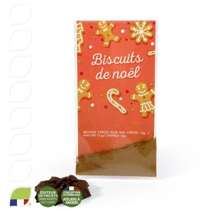 Sachet transparent avec message et épices personnalisable