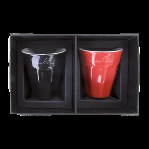 Set de 2 tasses expresso 8 cl dans coffret cadeau personnalisable