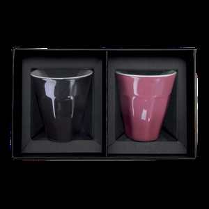 Set de 2 tasses expresso 8 cl dans coffret cadeau personnalisable