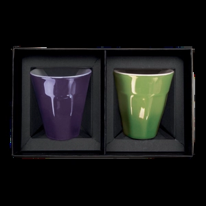 Set de 2 tasses expresso 8 cl dans coffret cadeau personnalisable