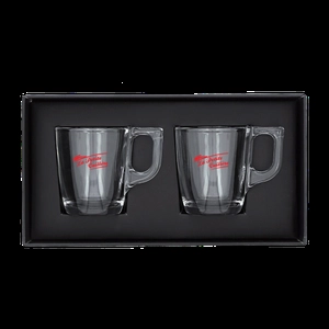 Set de 2 tasses made in France 9cl - en verre trempé personnalisable