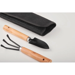 Set de 3 outils de jardinage - avec pochette en feutre PET recyclé personnalisable