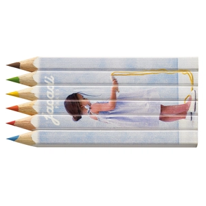 Set de 6 crayons 8,7cm personnalisable
