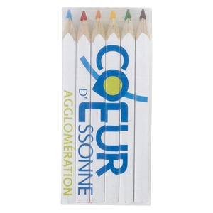 Set de 6 crayons 8,7cm personnalisable