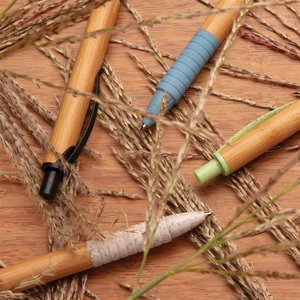 Stylo en bambou et fibre de blé personnalisable