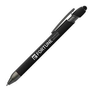 Stylo métal soft touch forme triangulaire - avec stylet personnalisable