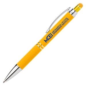 Stylo stylet aux couleurs vives - finition touché doux personnalisable