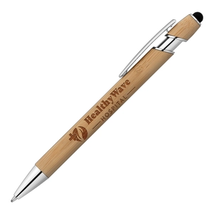 Stylo stylet en bambou coloré personnalisable