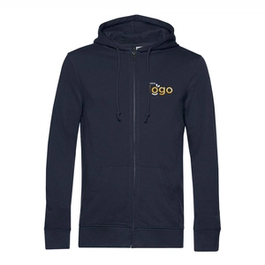 Sweat zippé à capuche homme, 20% en RPET personnalisable