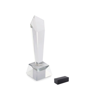 Trophée en cristal avec boite cadeau personnalisable