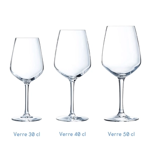 Verre à vin Fabriqué en France - corps en verre ultra transparent personnalisable