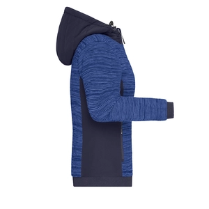 Veste polaire femme matelassée en tricot avec capuche personnalisable