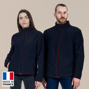 Veste polaire unisexe made in France 300 gr/m2 personnalisable