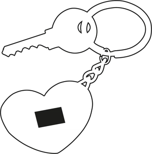 Porte-clés cœur   personnalisable