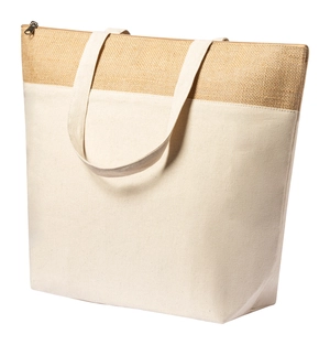 Sac shopping isotherme en  coton et jute personnalisable