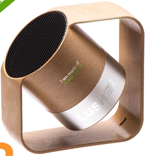 Enceinte bluetooth en fibres de plantes personnalisable