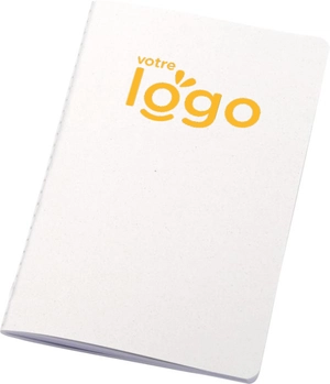 Carnet avec couverture en papier biosourcé - 80 feuilles lignées personnalisable