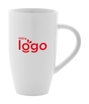 Mug en céramique blanc 400 ml RENKO personnalisable