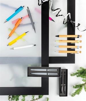 Set stylos Deluxe - un roller et un stylo à bille personnalisable