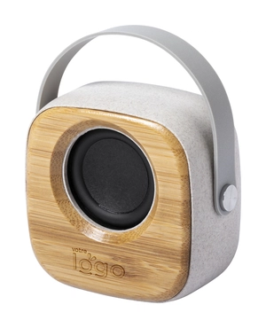 Enceinte Bluetooth en bambou et paille de blé personnalisable