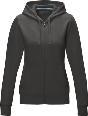 Sweat zippé à capuche en coton bio certifié GOTS pour Femme 280gr personnalisable