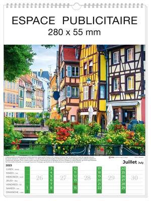 Calendrier Feuillet 2025  PAYSAGES DE France 32 x 43 cm - 13 feuillets personnalisable