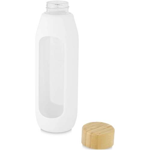 image du produit Bouteille d'eau 600 ml en verre borosilicate avec grip silicone