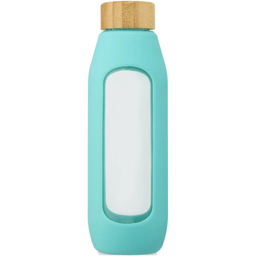 image du produit Bouteille d'eau 600 ml en verre borosilicate avec grip silicone