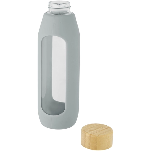 image du produit Bouteille d'eau 600 ml en verre borosilicate avec grip silicone