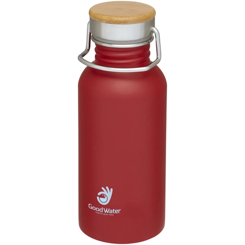 image du produit Bouteille de sport 550 ml en acier inoxydable - Couvercle bambou