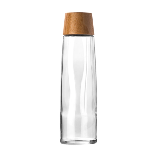 image du produit Bouteille en verre 750 ml avec bouchon bambou