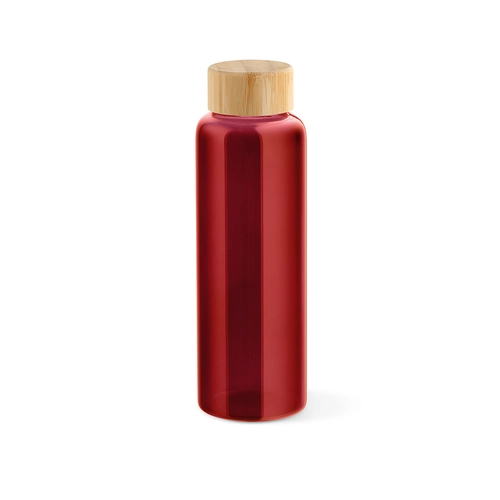 image du produit Bouteille en verre borosilicate 510 ml - verre givré et bouchon bambou