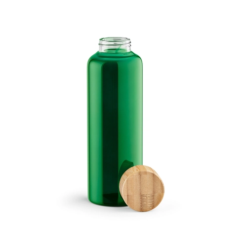 image du produit Bouteille en verre borosilicate 510 ml - verre givré et bouchon bambou
