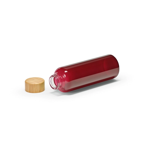 image du produit Bouteille en verre borosilicate 510 ml - verre givré et bouchon bambou