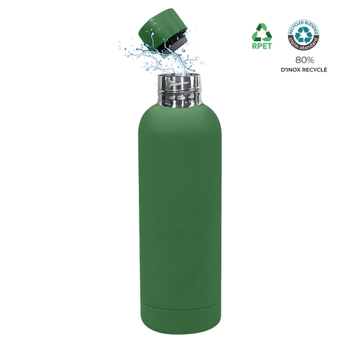 image du produit Bouteille isotherme 500ml en inox recyclé 