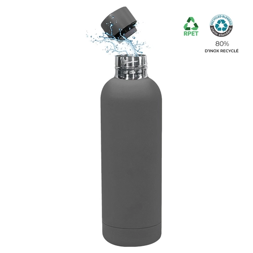 image du produit Bouteille isotherme 500ml en inox recyclé 