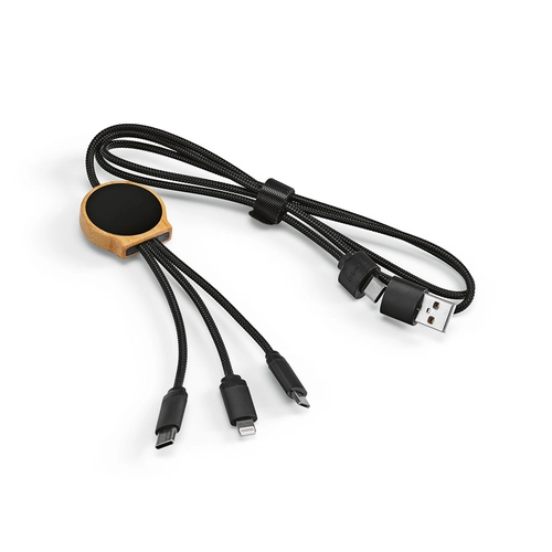 image du produit Câble 5 en 1 avec sortie type C, micro Usb et Lightning
