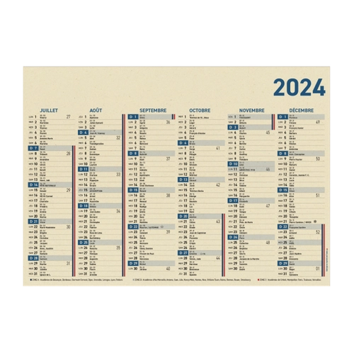 image du produit Calendrier bancaire 2024 en canne à sucre - Fabrication France