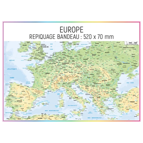 image du produit Calendrier bancaire 2025  4 SAISONS - Carte Europe verso - HORIZONTAL