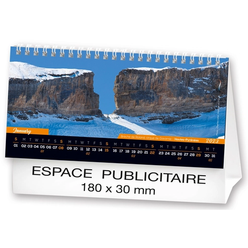 image du produit Calendrier chevalet 2025  MONTAGNE DE FRANCE 21 x 15 cm - 13 feuillets