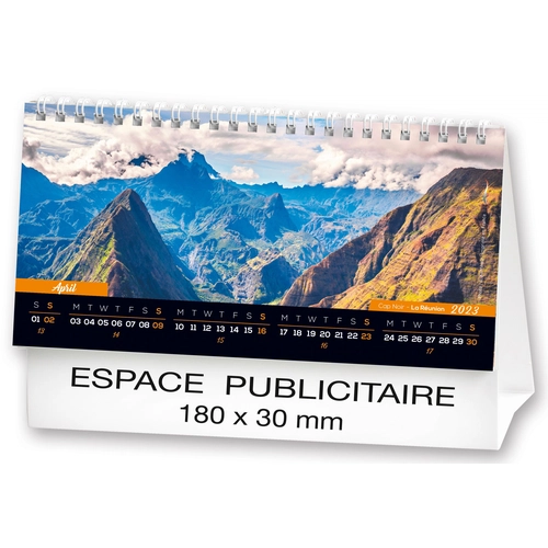 image du produit Calendrier chevalet 2025  MONTAGNE DE FRANCE 21 x 15 cm - 13 feuillets