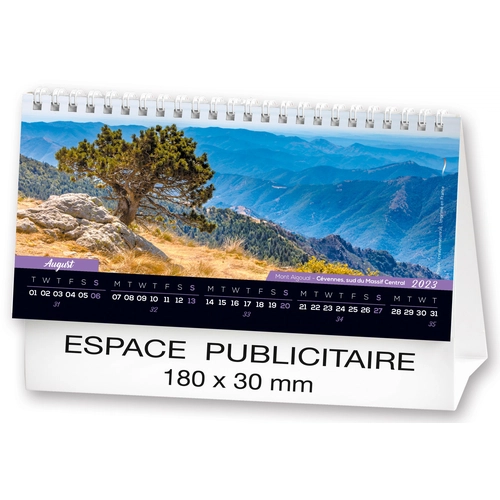 image du produit Calendrier chevalet 2025  MONTAGNE DE FRANCE 21 x 15 cm - 13 feuillets