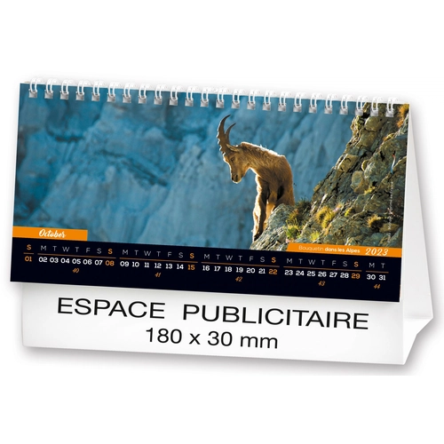 image du produit Calendrier chevalet 2025  MONTAGNE DE FRANCE 21 x 15 cm - 13 feuillets